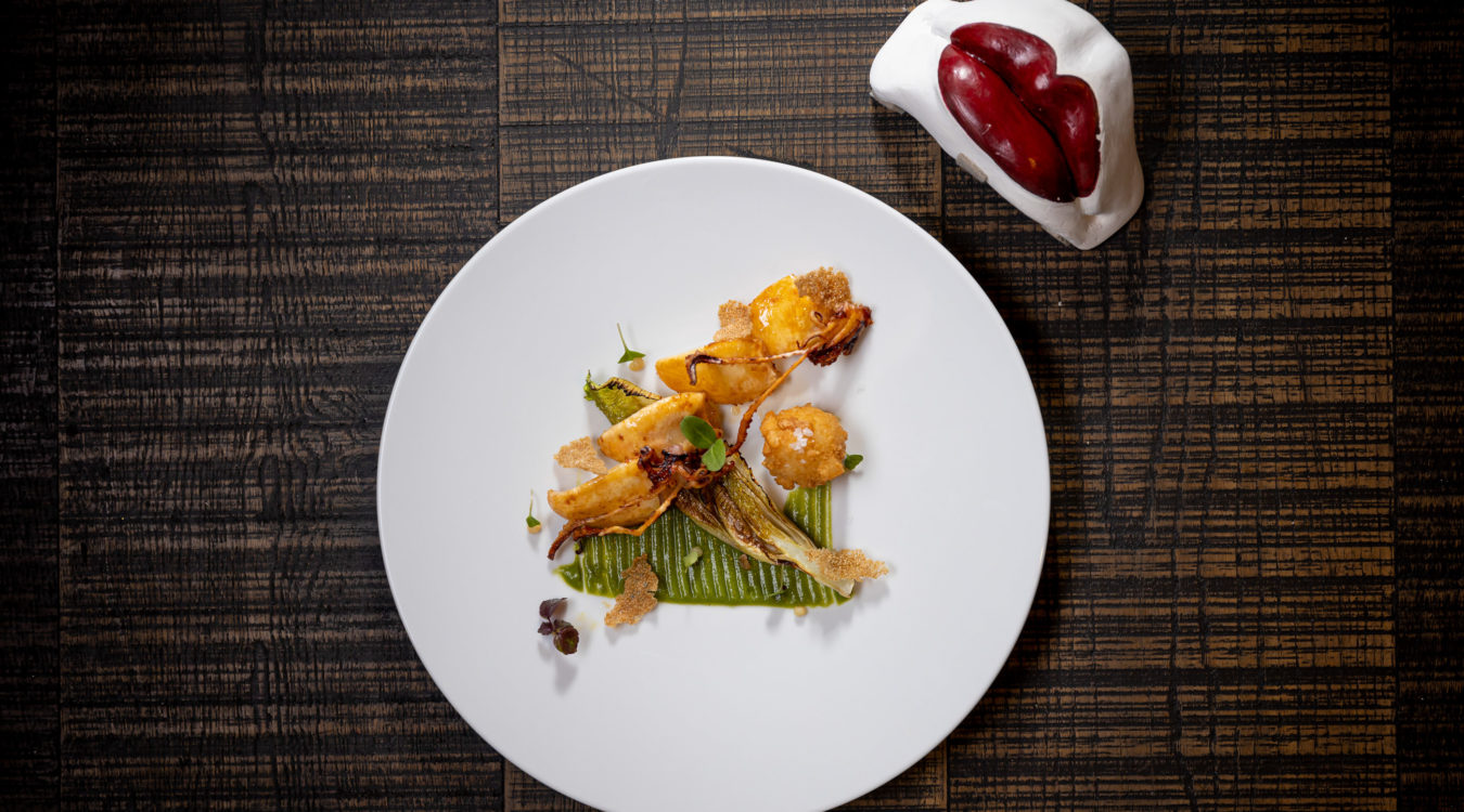 a plate of food on a table