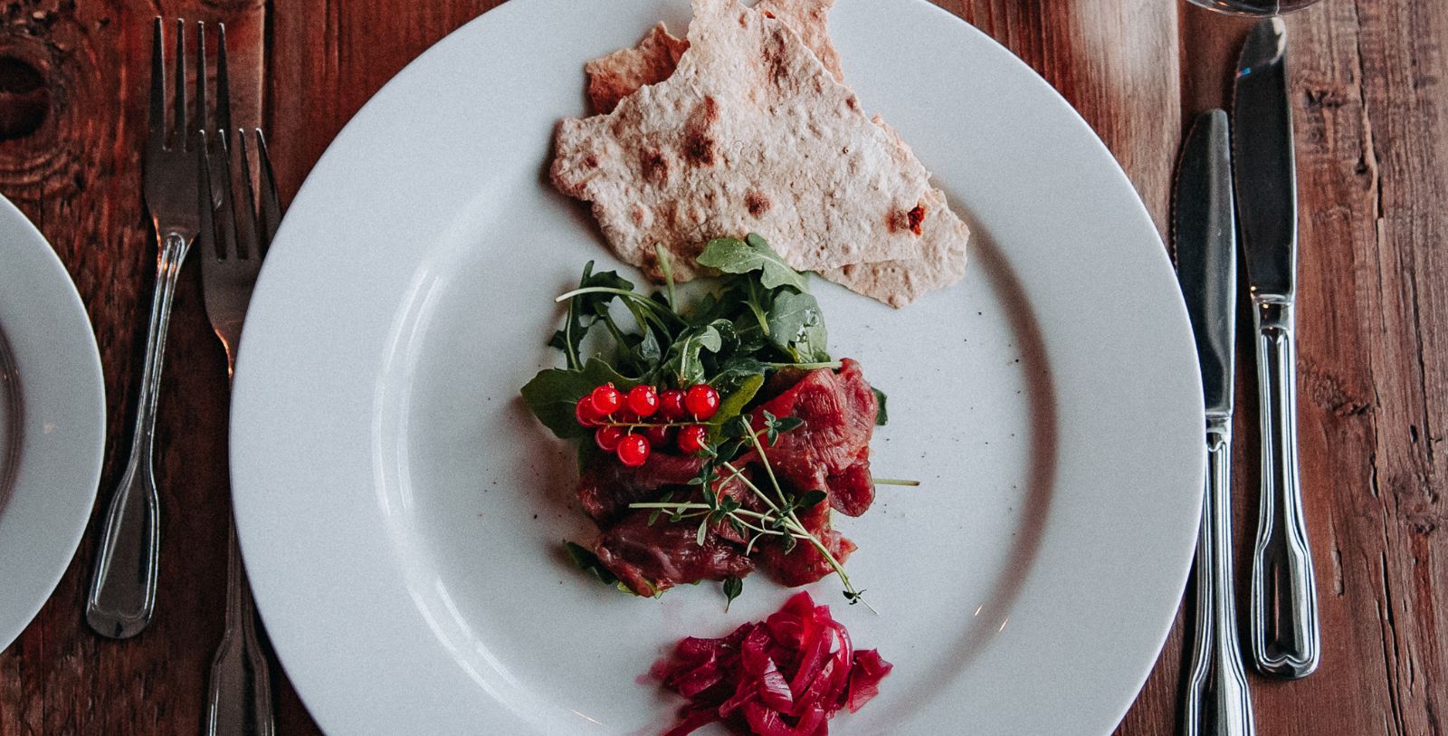 a plate of food on a table