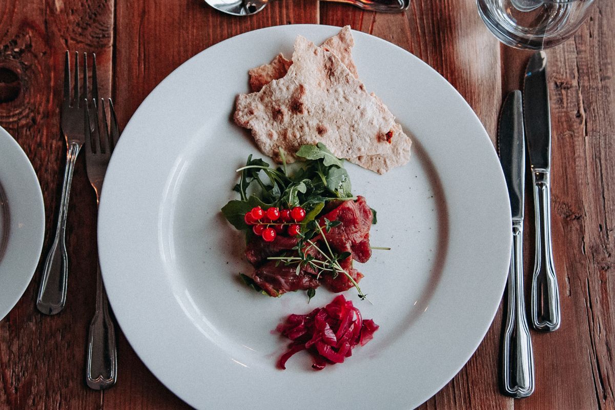 a plate of food on a table