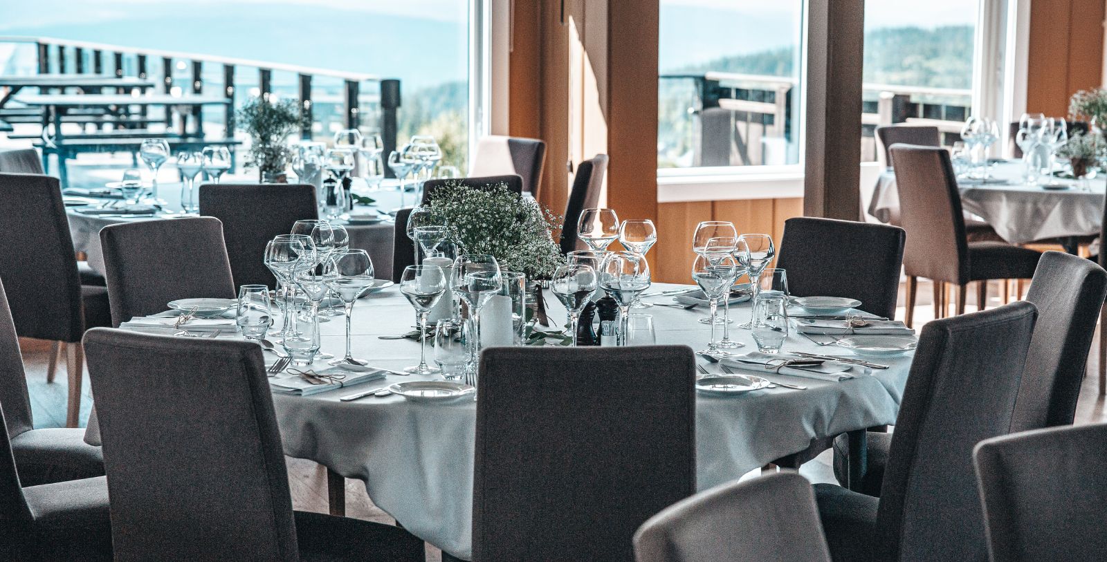 a table set for a dinner party