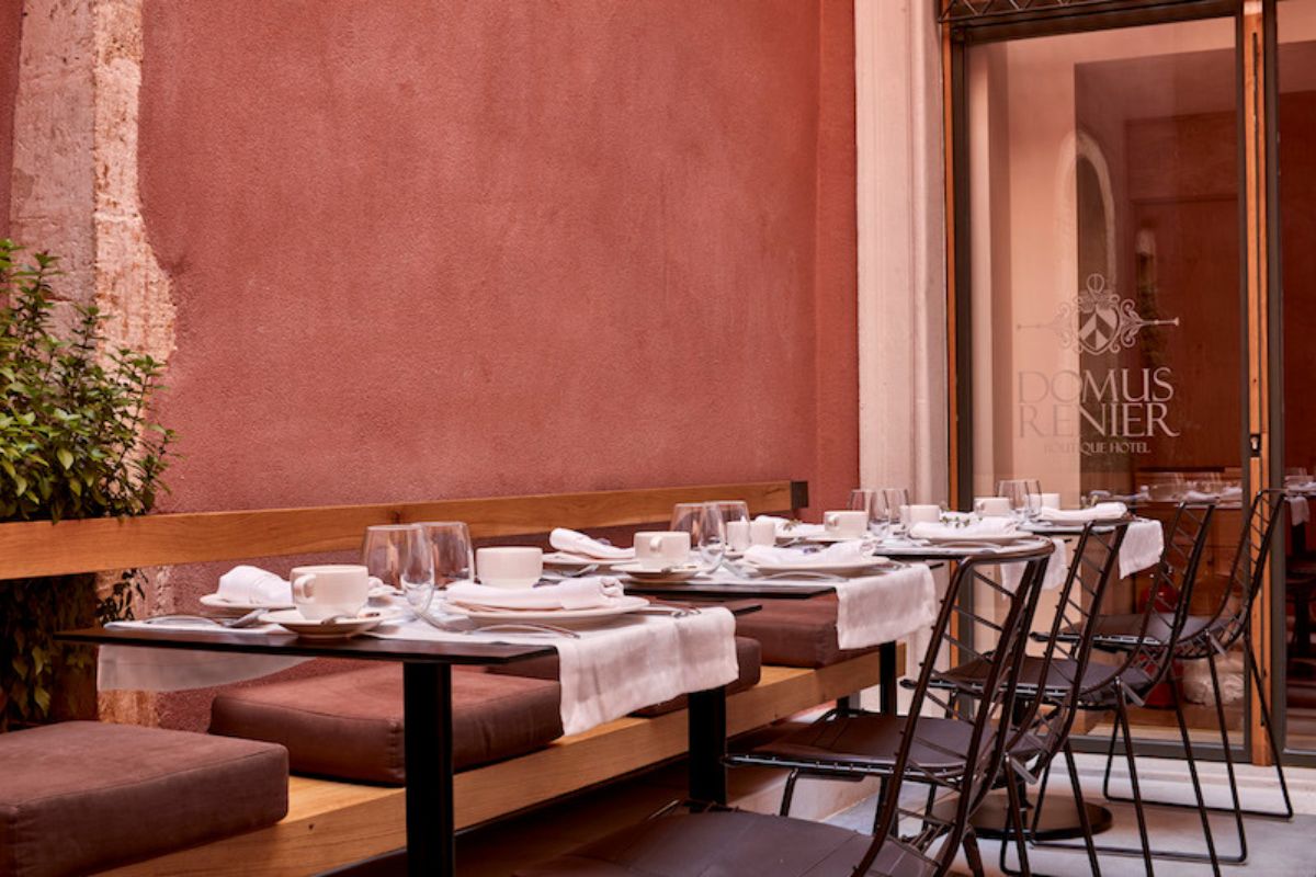 a table set up for a meal