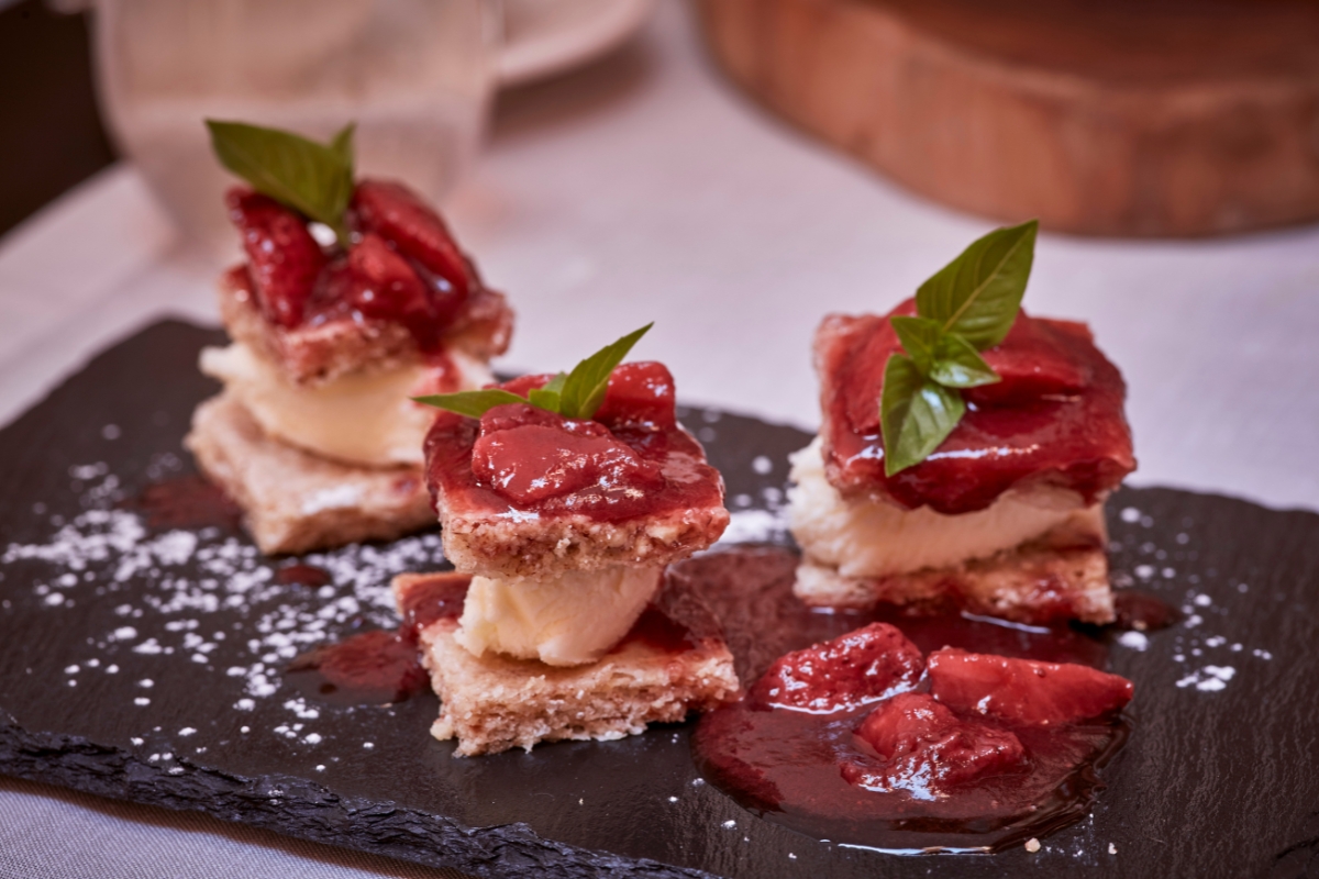a plate of food on a table