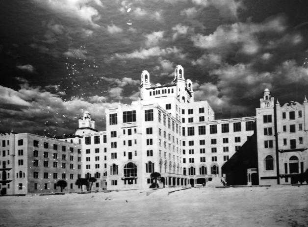 a large white building with many windows