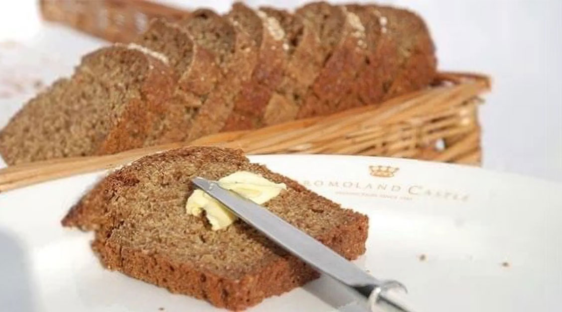 a piece of bread with butter on it