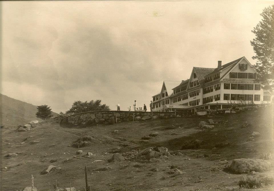 a large building on a hill