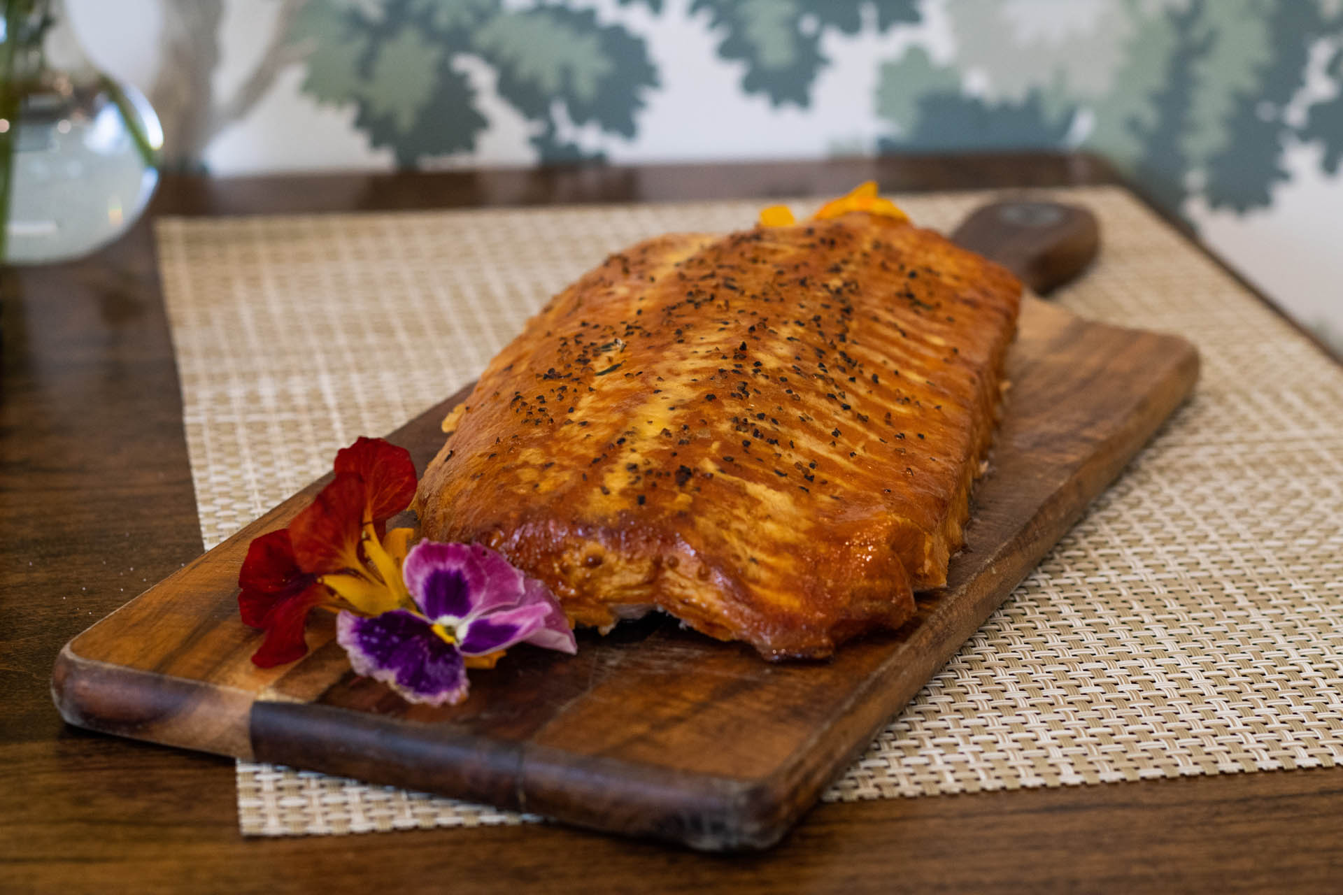 a piece of meat on a cutting board