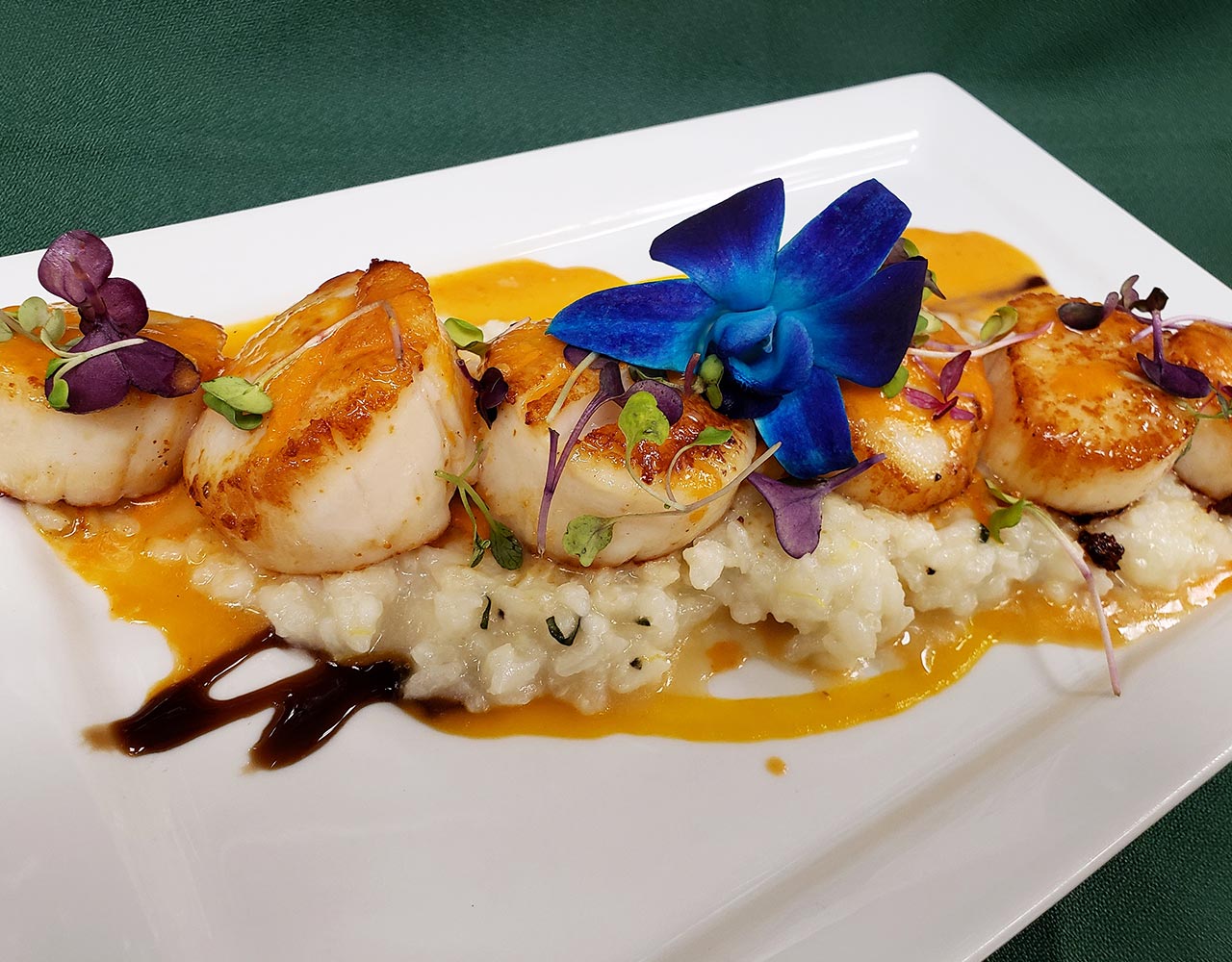 a plate of food on a table