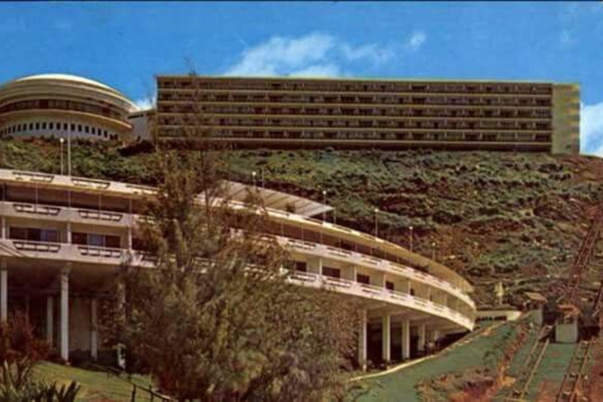 a building on a hill