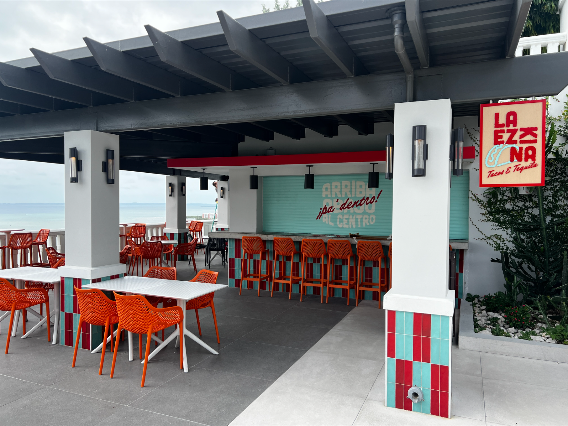 a restaurant with tables and chairs