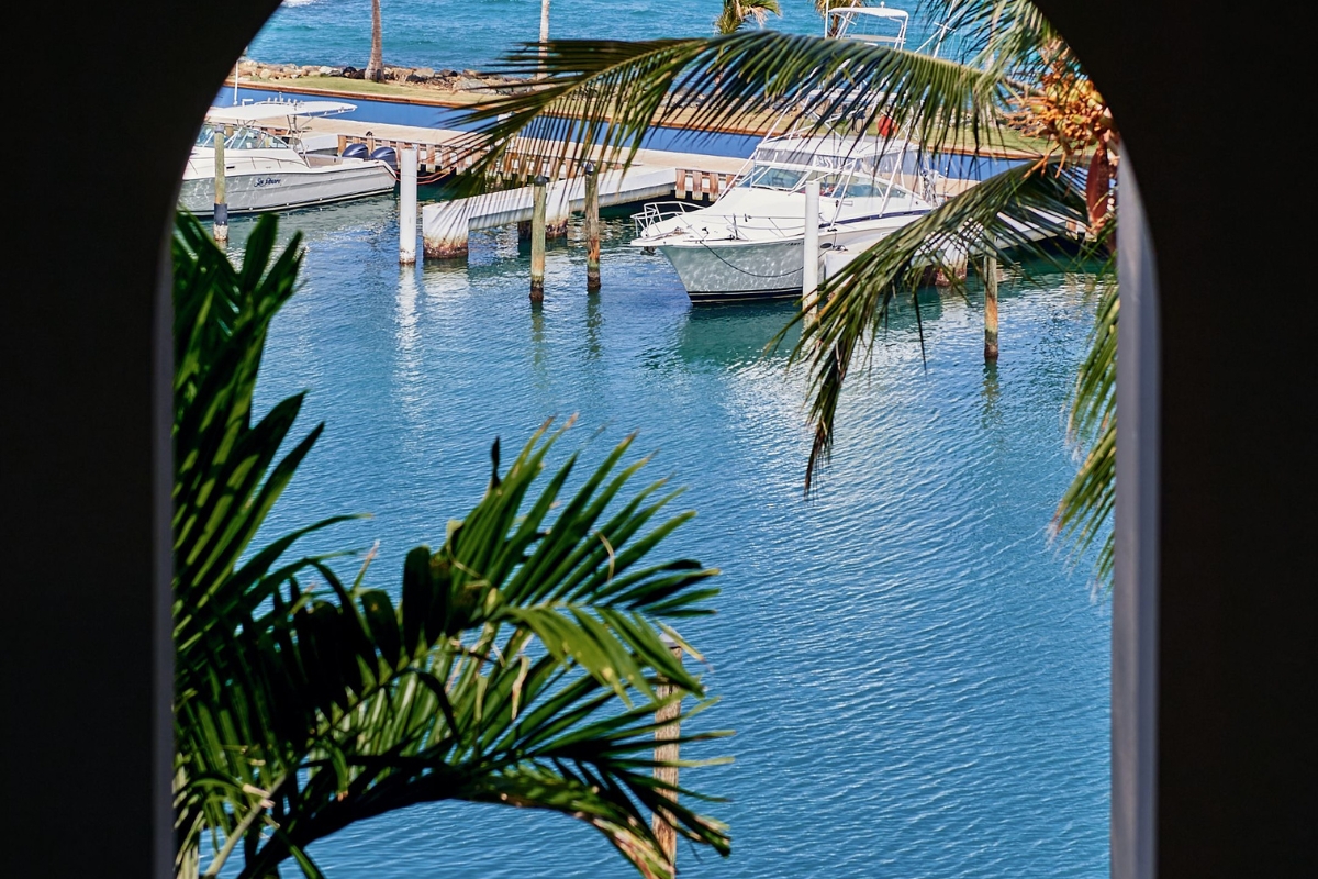 a boat docked in a body of water