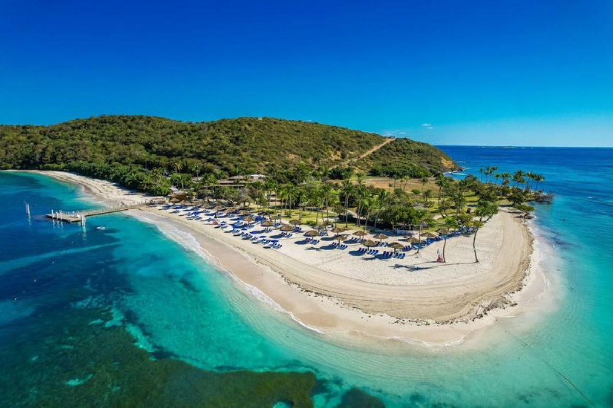 an aerial view of a beach