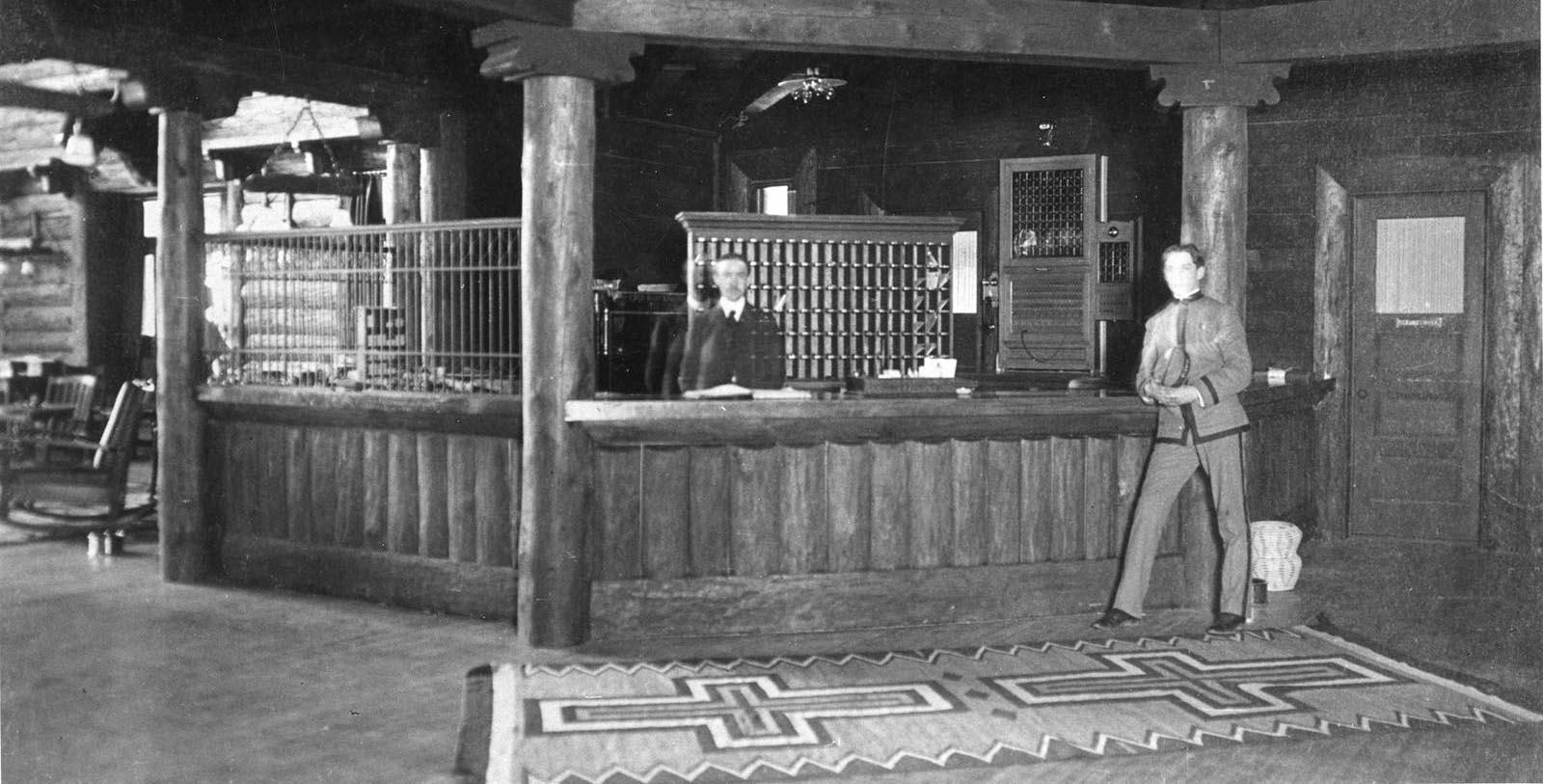 a man standing at a counter