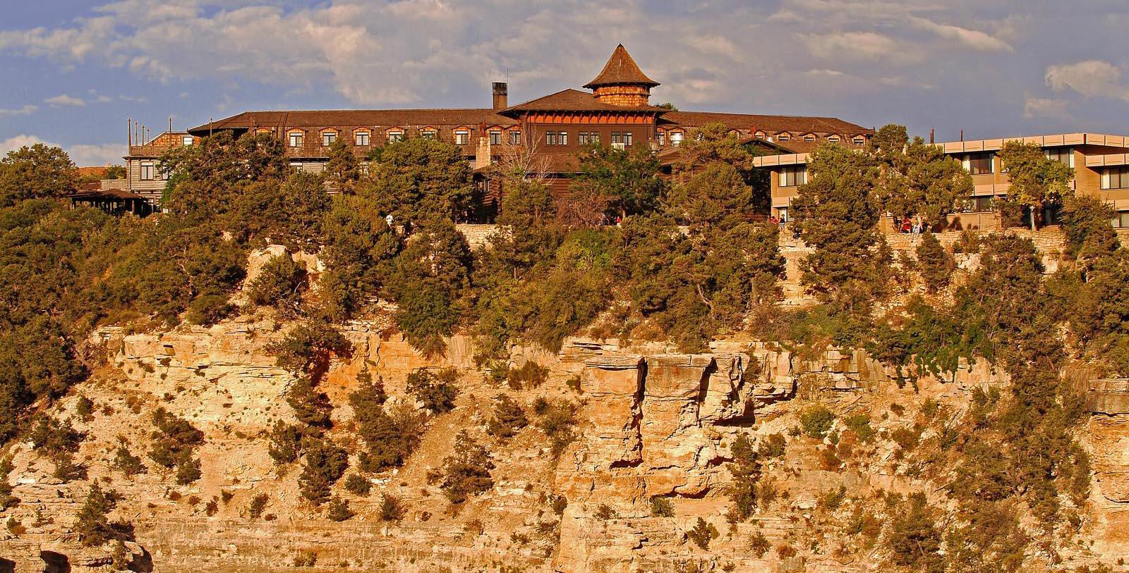 a building on a cliff