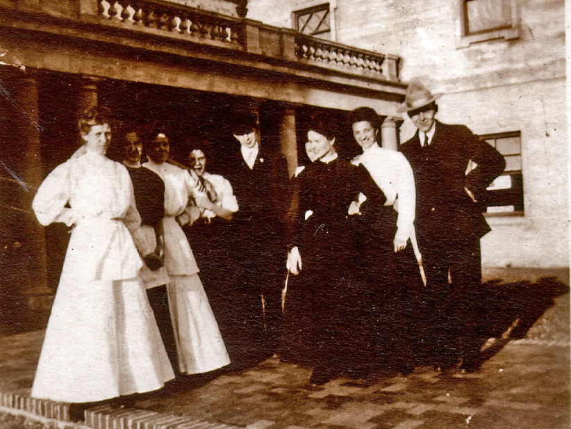 a group of people posing for a photo