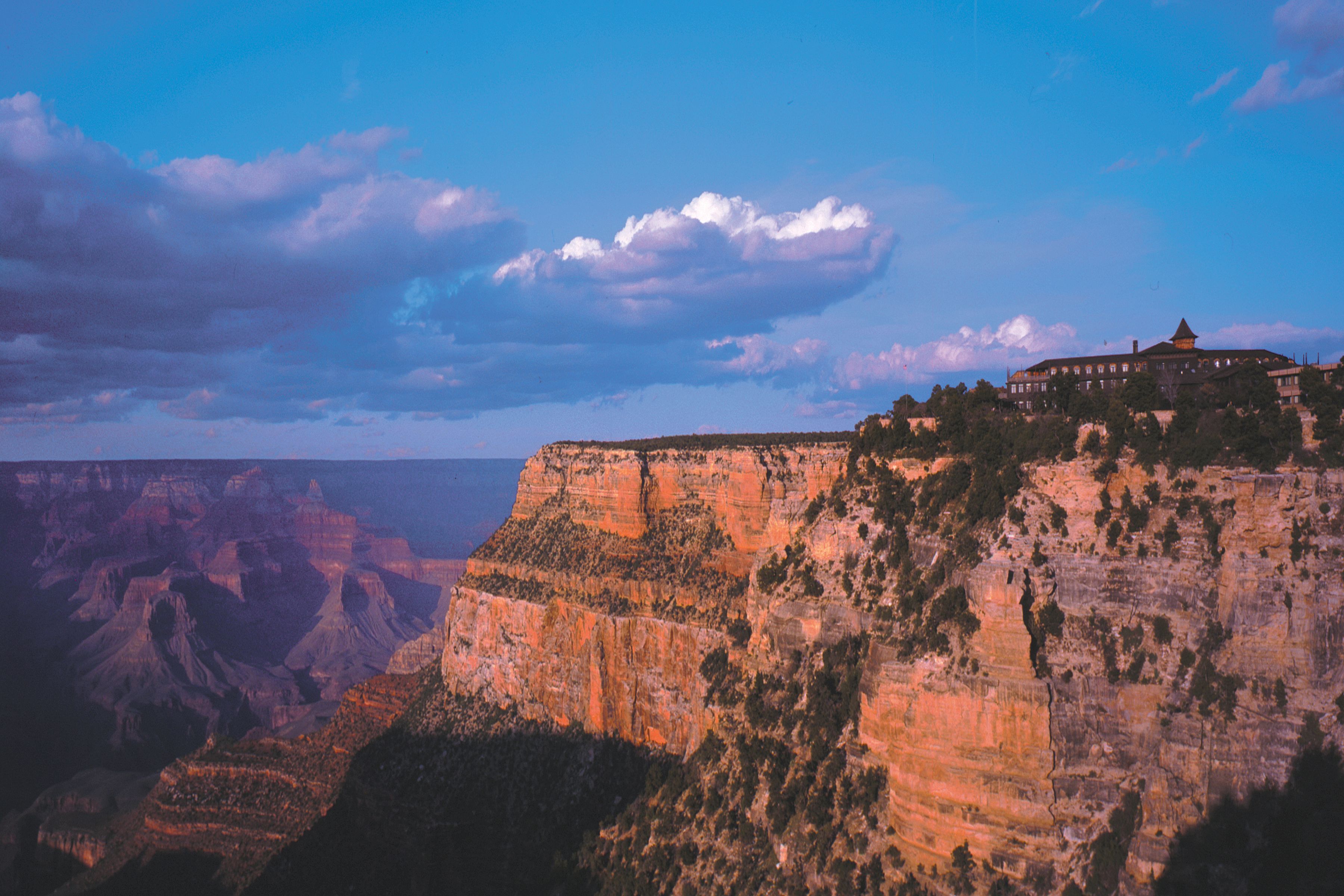 a building on a cliff