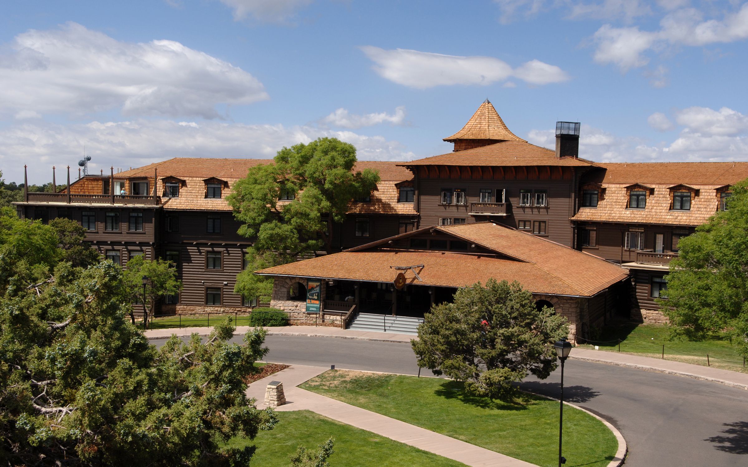 a large building with a large roof