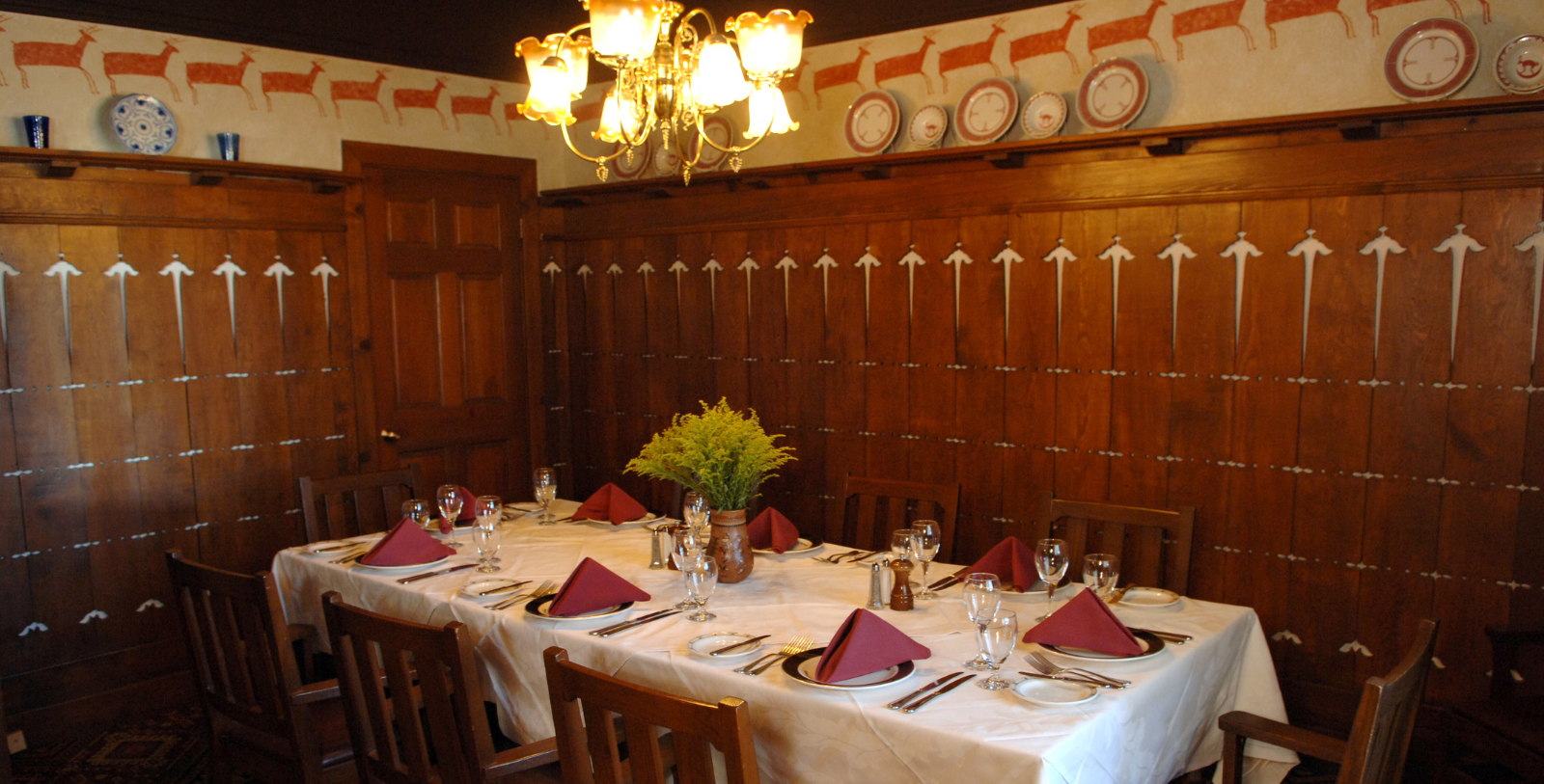 a table set for a dinner party