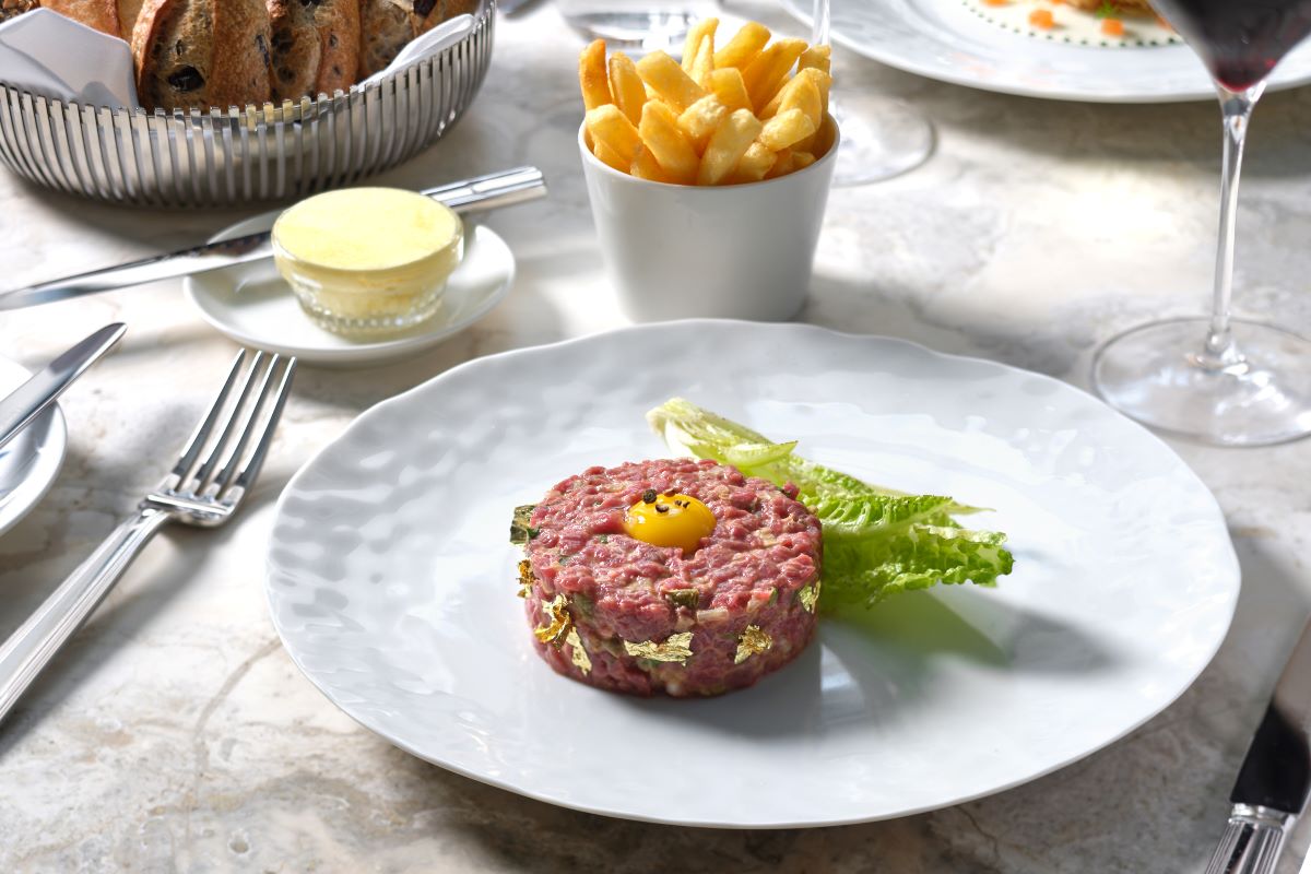 a plate of food on a table