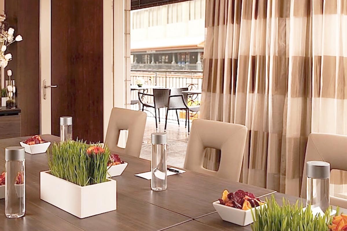 a table with plants on it