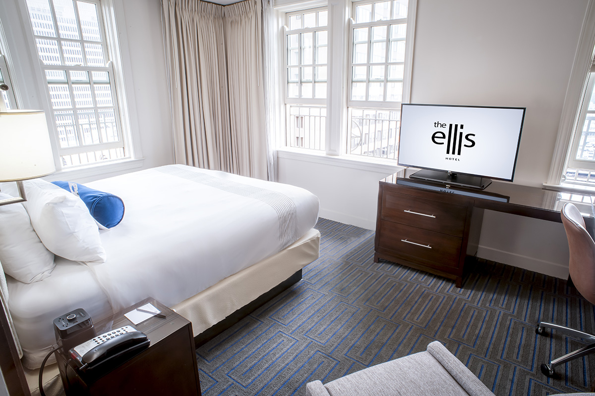 a room with a television and a chair