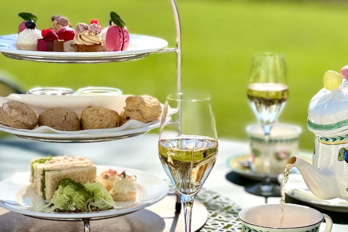 a tray of food on a table