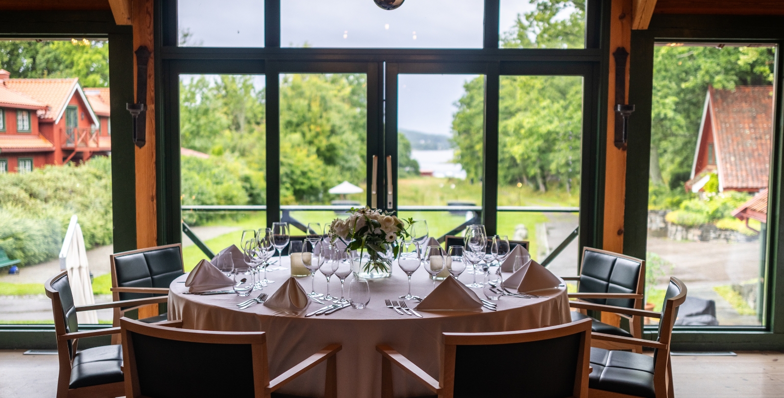 a table set for a dinner party