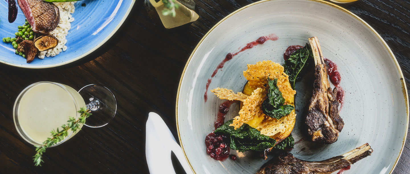 a plate of food on a table