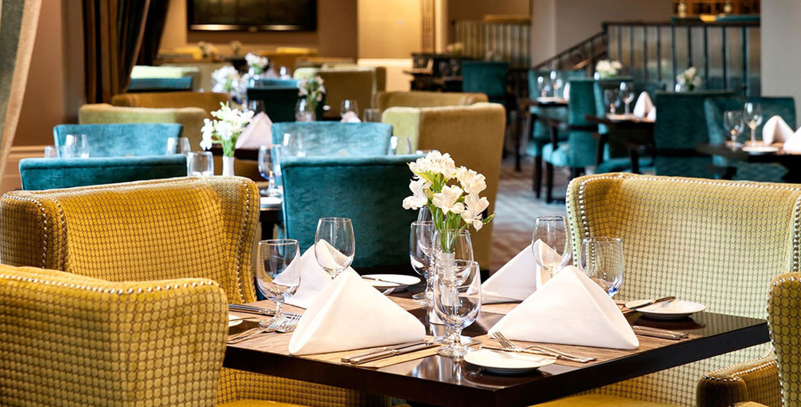 a table set for a dinner party