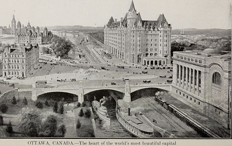 a train passing through a bridge