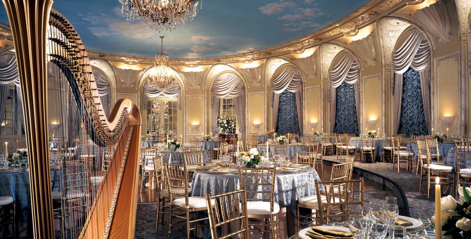 a room with tables and chairs