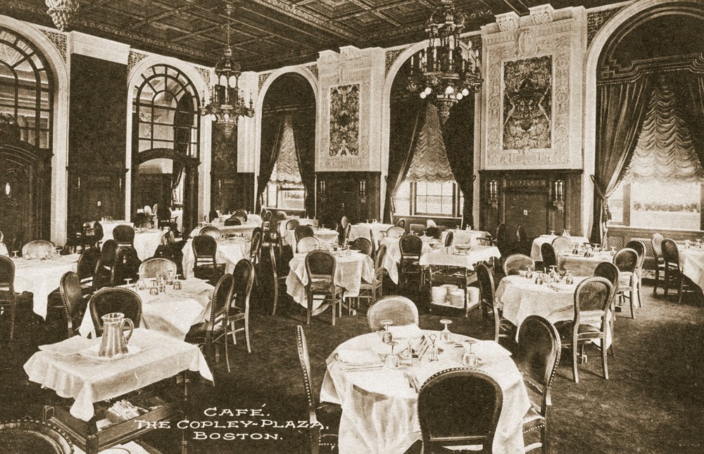 a room with tables and chairs