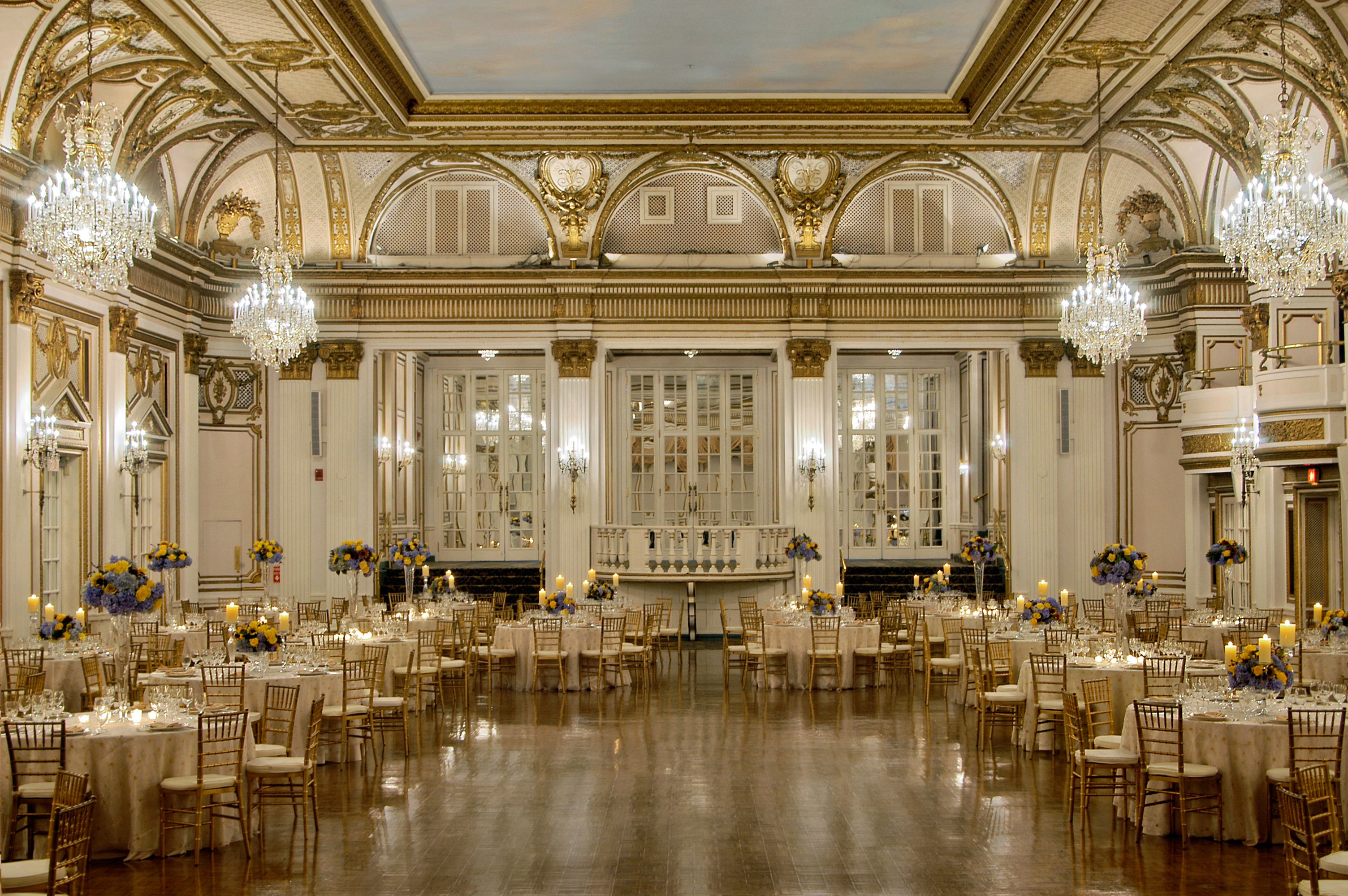 a room with tables and chairs