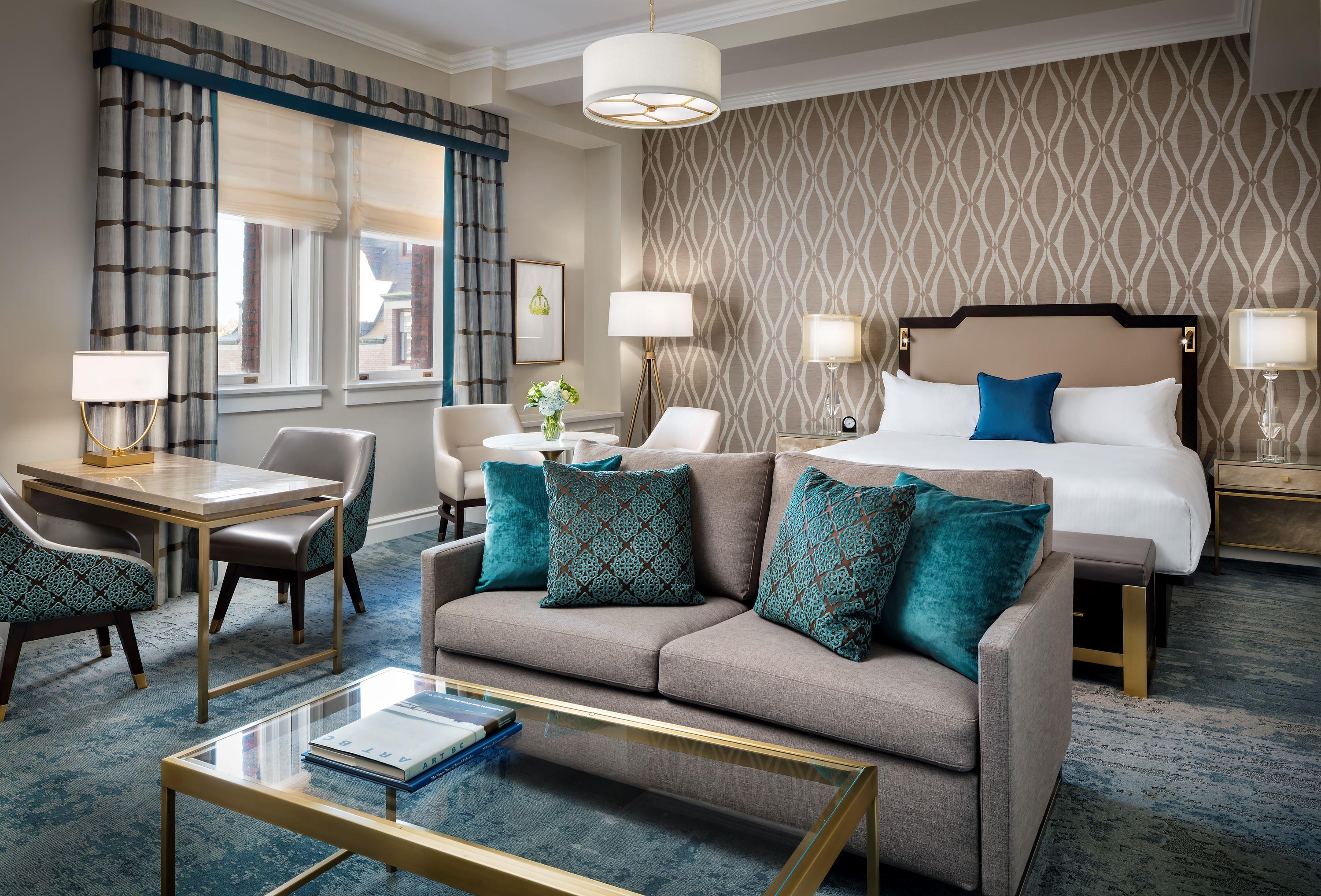 a room with a bed and a couch