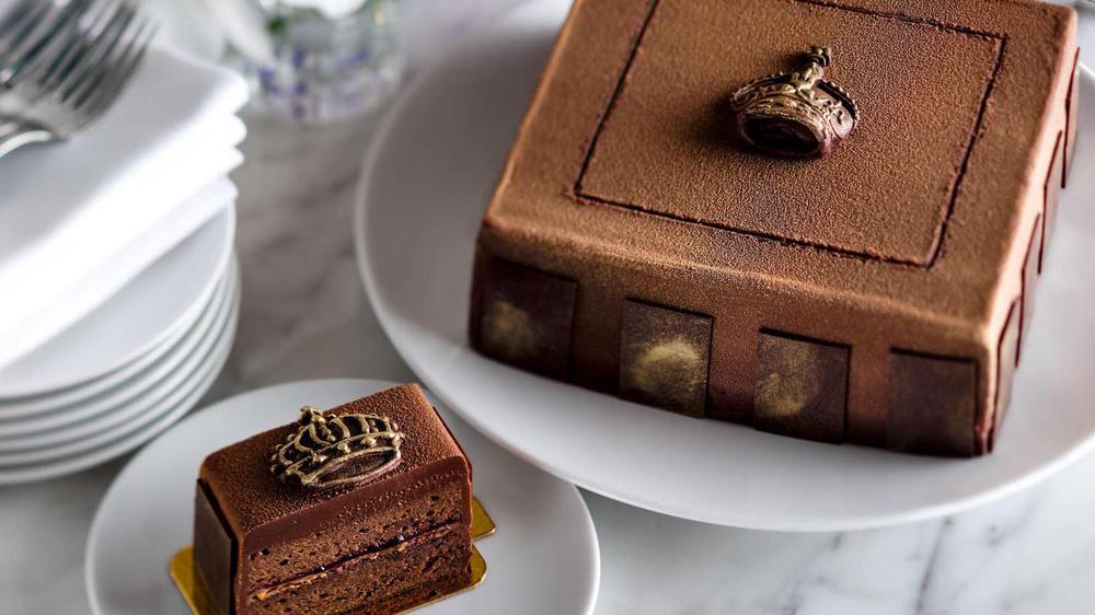 a chocolate cake on a plate