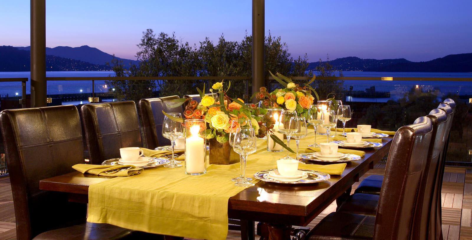 a table set for a dinner party