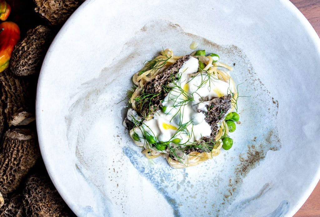 a plate of food on a table