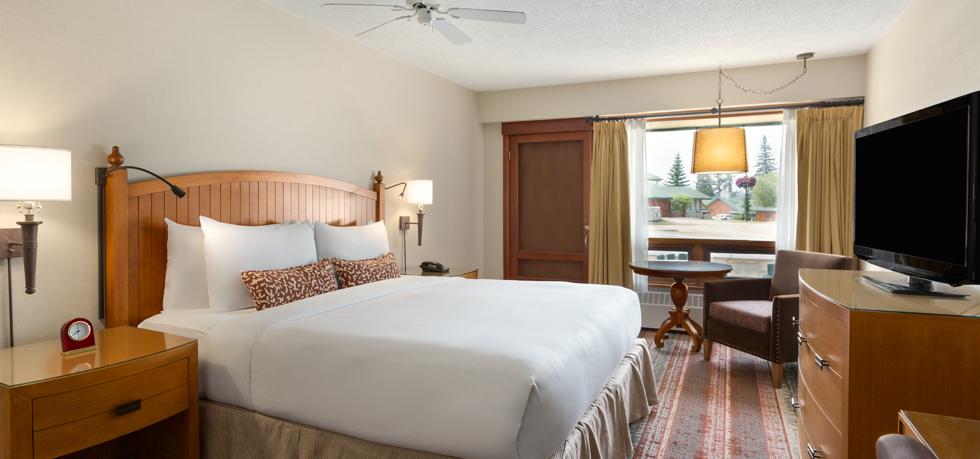 a bed in a room