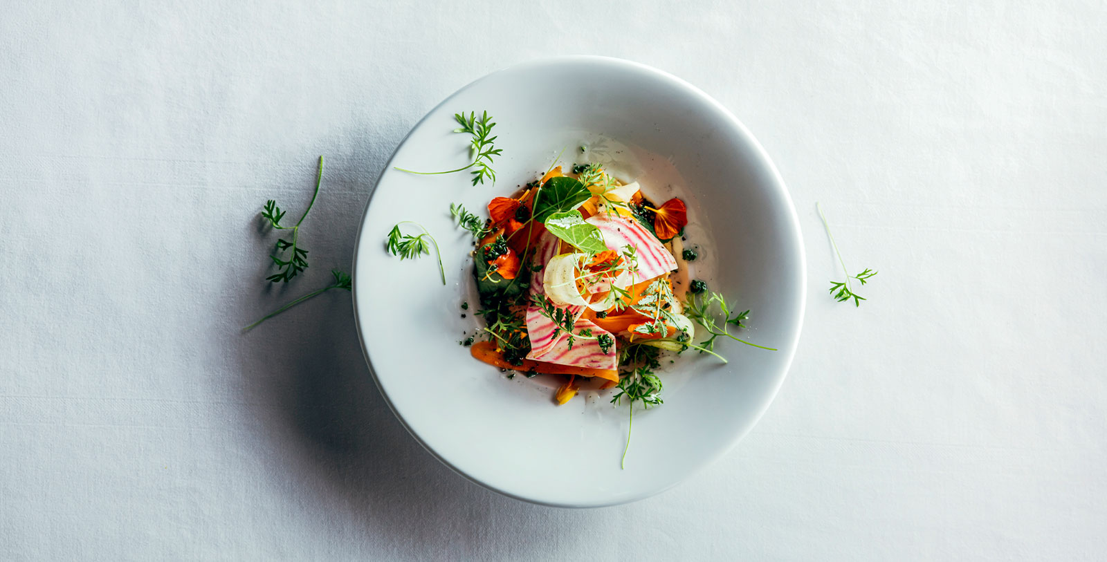 a plate of food on a table