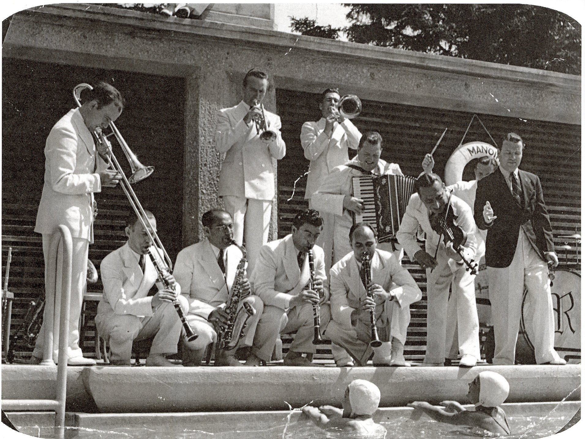 a group of men playing instruments
