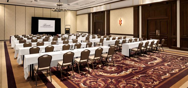a room with tables and chairs