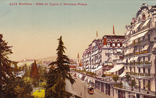 a city street with buildings and trees