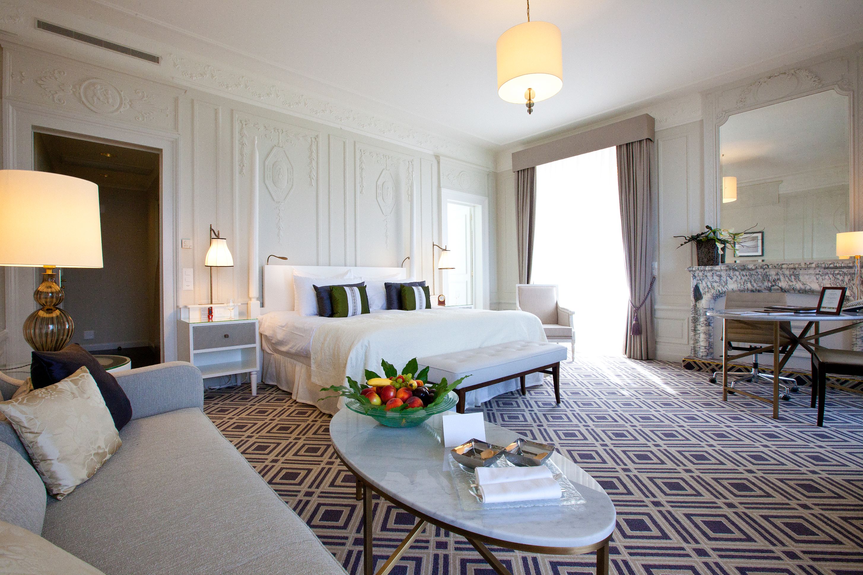 a room with a bed and a couch