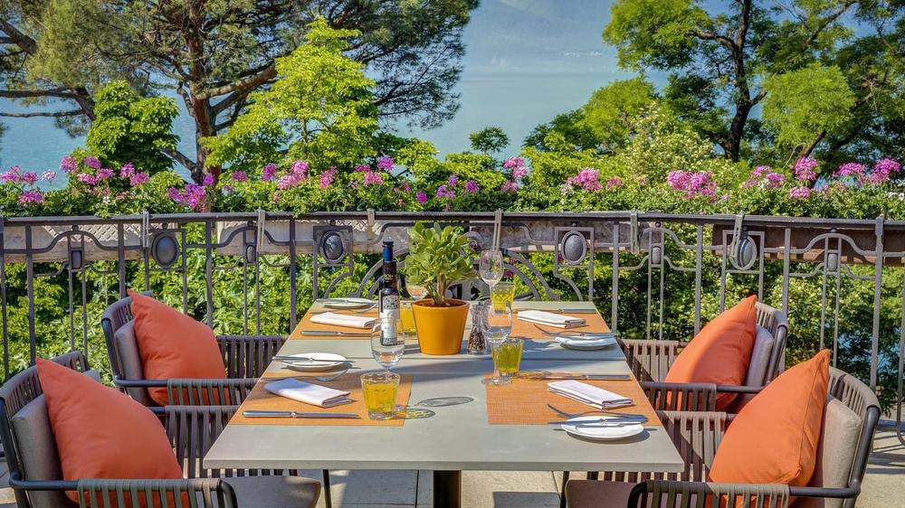 a table set up for a meal