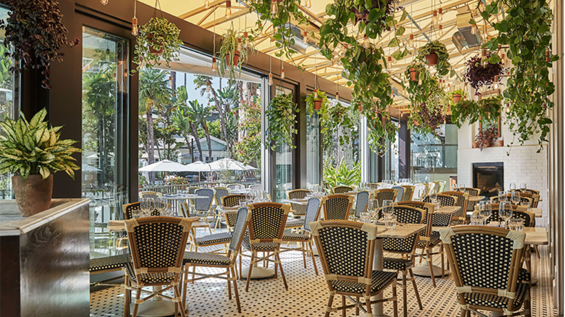 a restaurant with tables and chairs