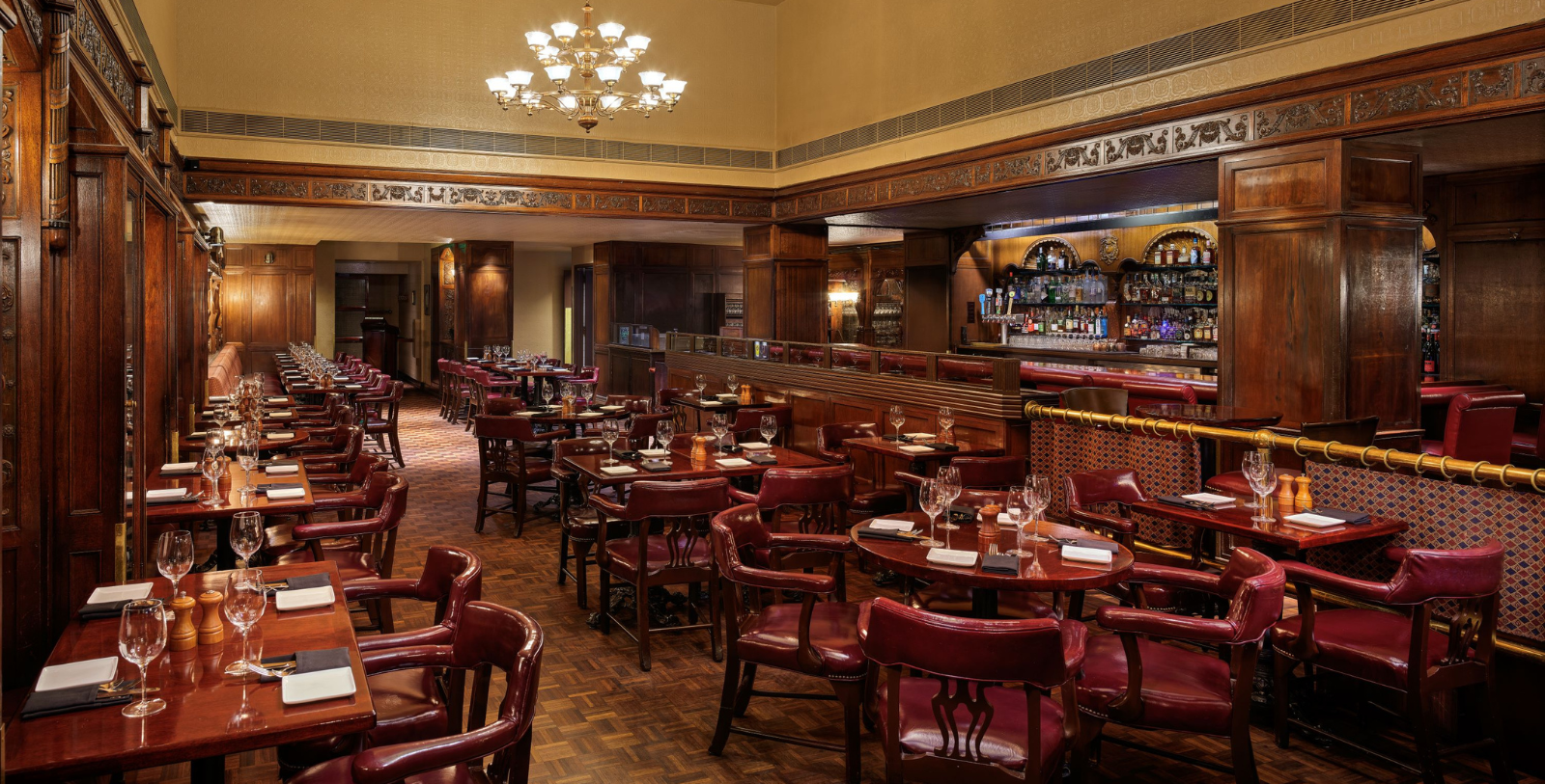 a restaurant with tables and chairs