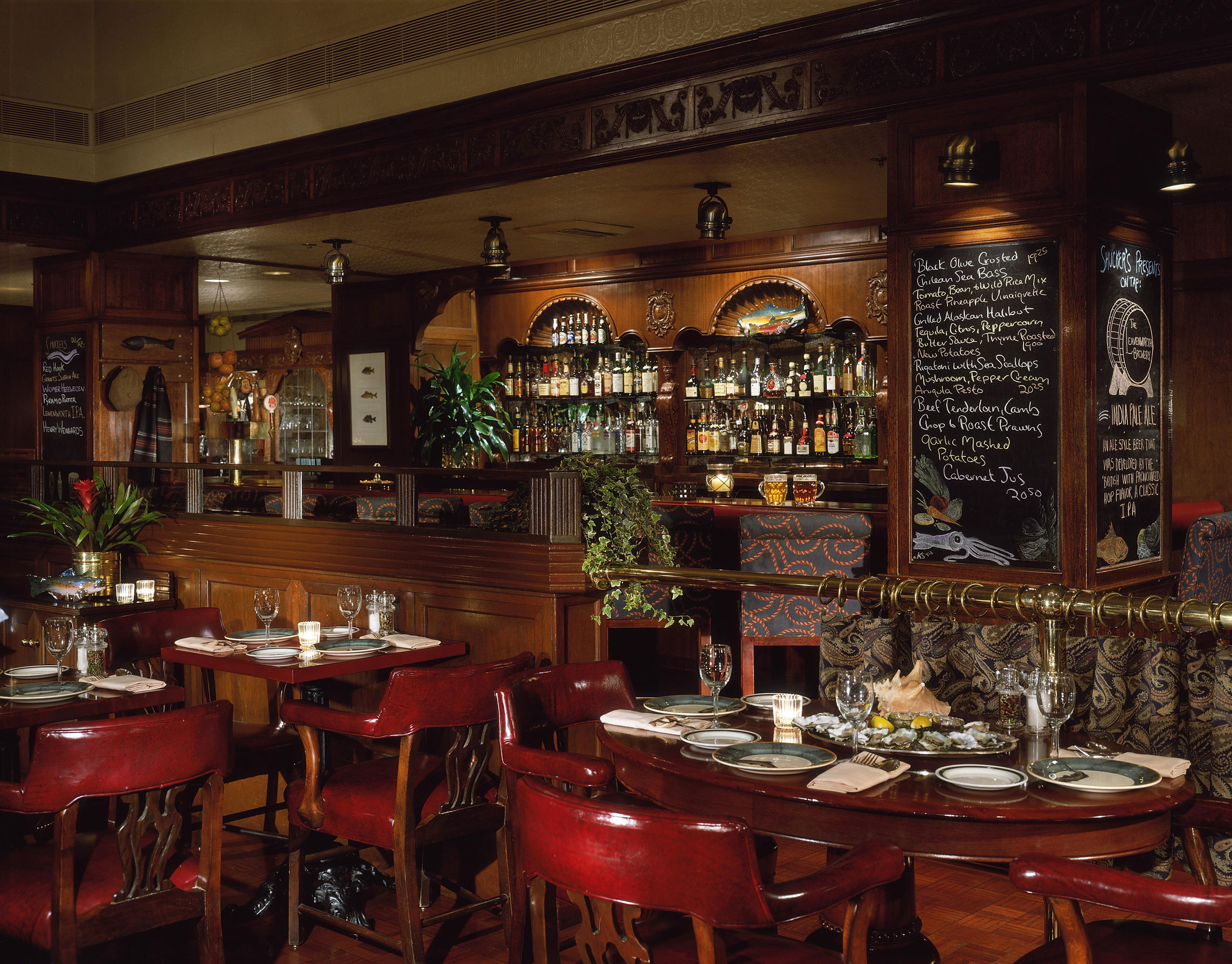 a restaurant with tables and chairs