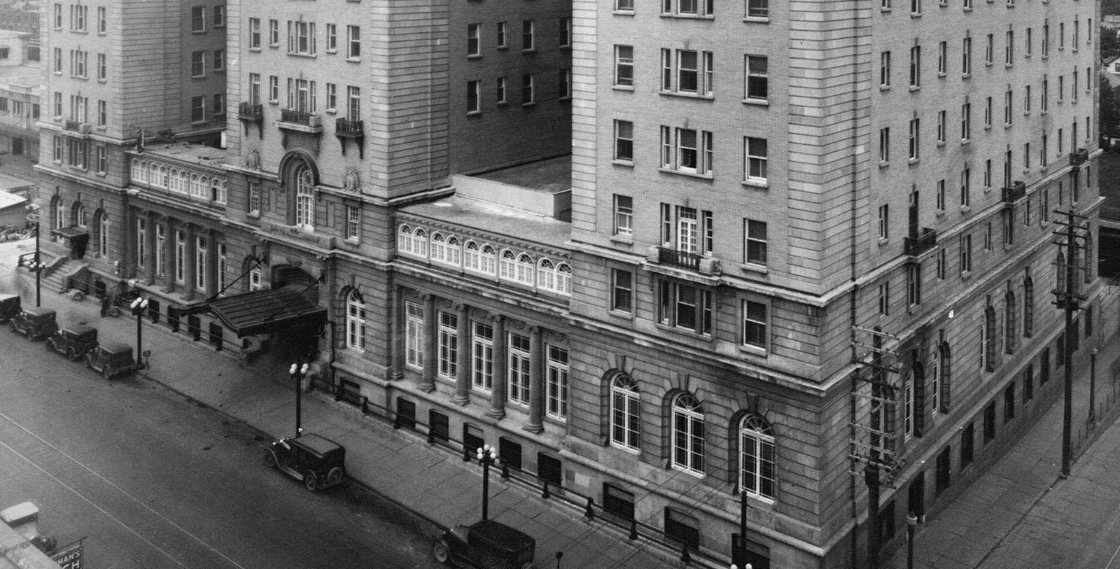 a high angle view of a building
