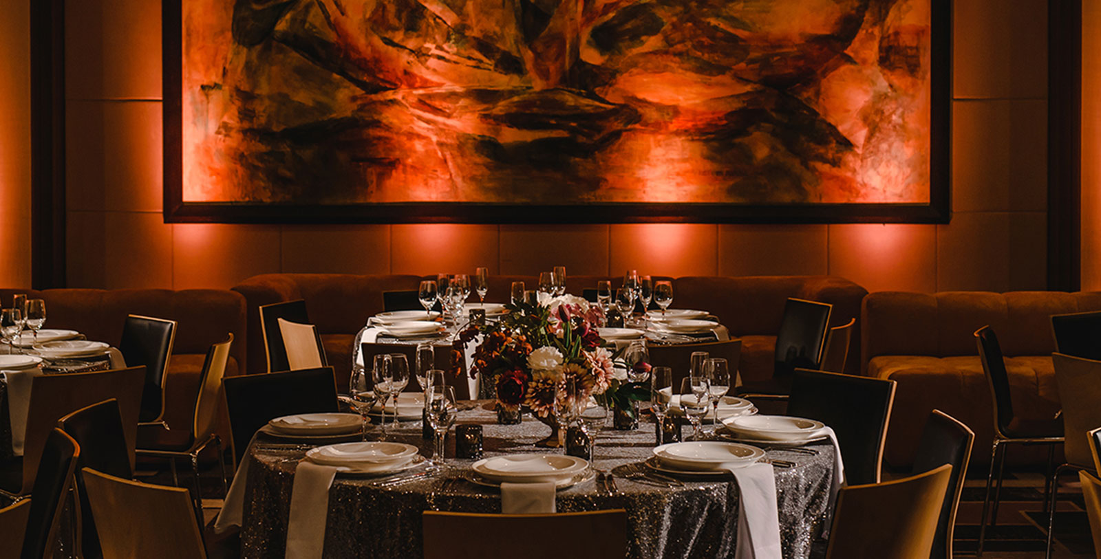 a table set for a dinner party