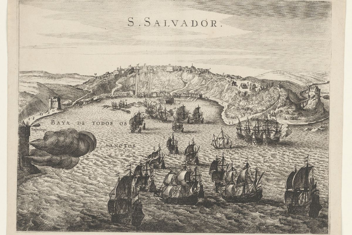 a drawing of ships on a beach