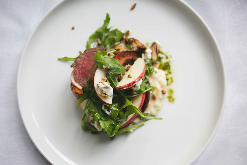 a plate of food on a table
